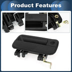 Front Right Exterior Door Handle for Hyundai Excel (1990-1994) - Black, 1 Pcs