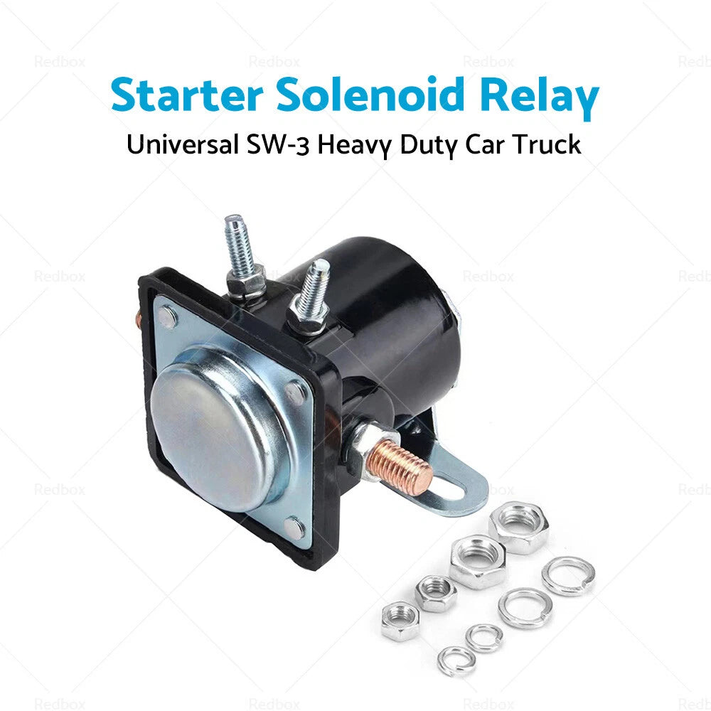 Starter Solenoid Relay for Ford (12V, SW-3, H/D, 4 Terminal)