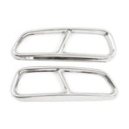 Stainless Steel Exhaust Muffler Tail Pipe Trim Cover for Audi A6 S6 (2015-2018)