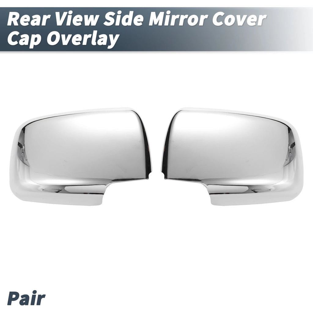 Pair Rearview Mirror Cover Overlay Chrome for Nissan X-Trail Rogue (2008–2013)