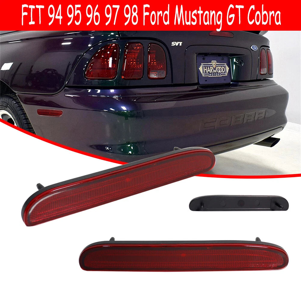 Set of 2 Red Rear Side Marker Lights for Ford Mustang (1994–1998)