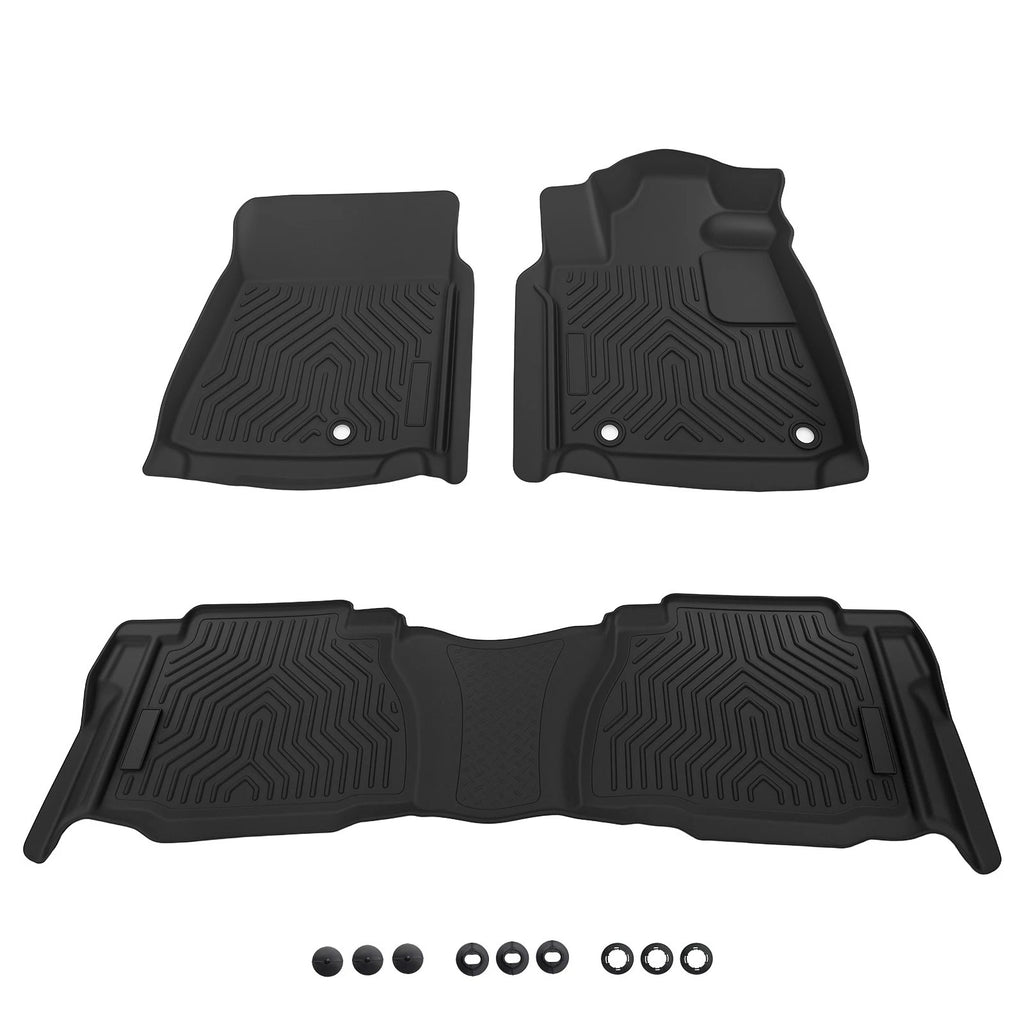 Set of 2 Black TPE Floor Mats for Toyota Tundra Double Cab CrewMax (2007–2011)