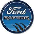 Embossed Round Tin Metal Sign for Ford Raptor (12", #2954)