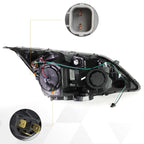 Projector Headlight Replacement for Honda CR-V (2007–2011) Black Housing Amber Corner