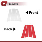 Front Left Right Door Pillar Window Trim for Lexus NX (2014-2022) Silver Tone