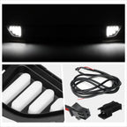 Vertical Fence Front Lower Bumper Grille Frame w/LED DRL for Ford Mustang (2015–2017)