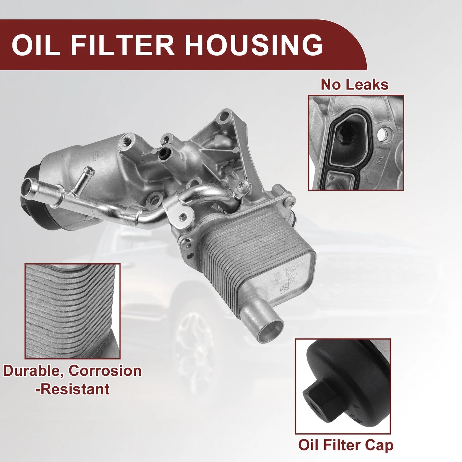 Engine Oil Cooler Filter Housing with Seals for Chevrolet Cruze (2011–2019)