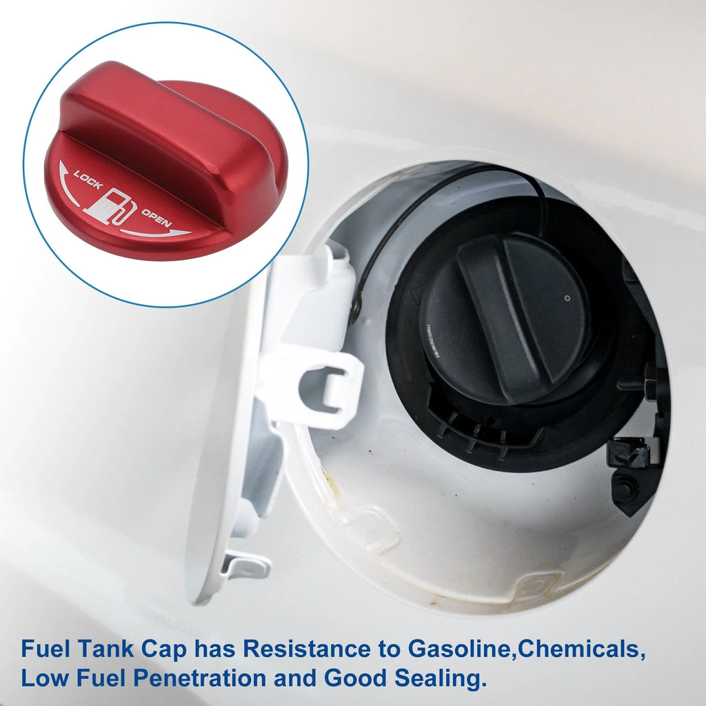 Metal Gas Fuel Tank Cap Cover Trim Sticker Red for Toyota Hiace (2005–2023)