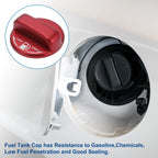 Metal Gas Fuel Tank Cap Cover Trim Sticker Red for Toyota Hiace (2005–2023)