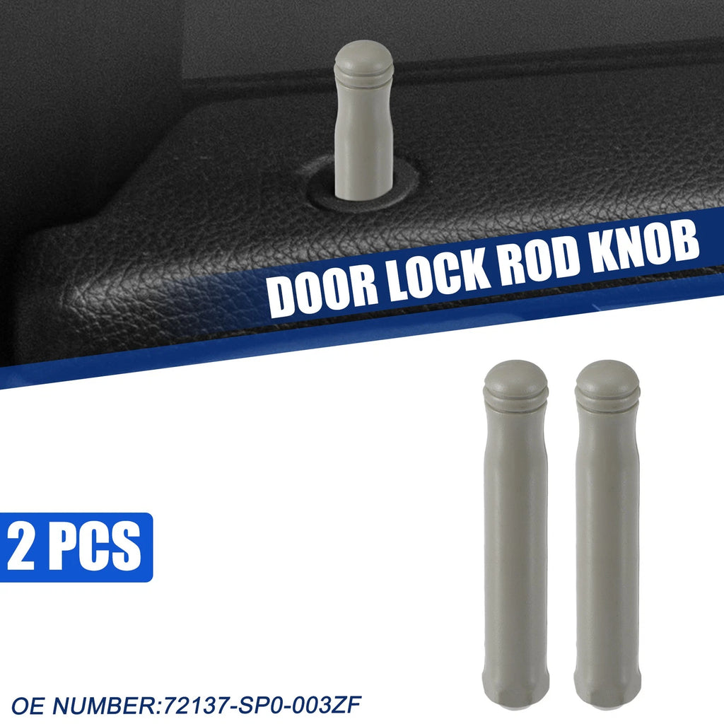 2pcs Door Lock Rod Knob Gray for Honda Civic (1996–2000) No.72137-SP0-003ZF