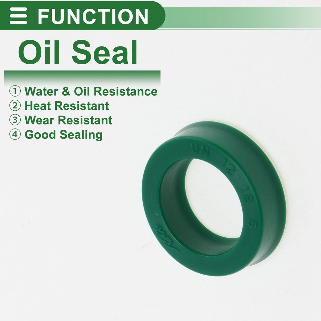 Set of 5 Oil Seal Rotary Shaft Seal 12x18x5mm High Pressure Green