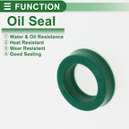 Set of 5 Oil Seal Rotary Shaft Seal 12x18x5mm High Pressure Green