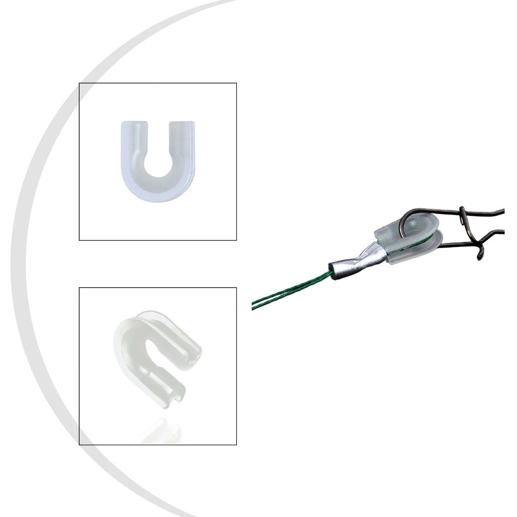 20PCS Luminous U Type Fishing Rings Plastic Connectors Glow Dark