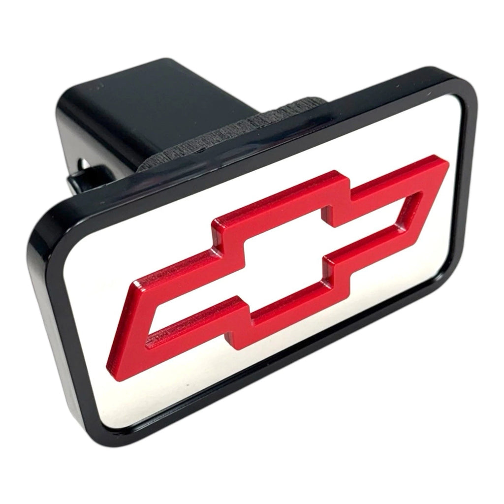 Tow Hitch Cover Mirror Finish with Red Bowtie Emblem for 2 Inch Receiver