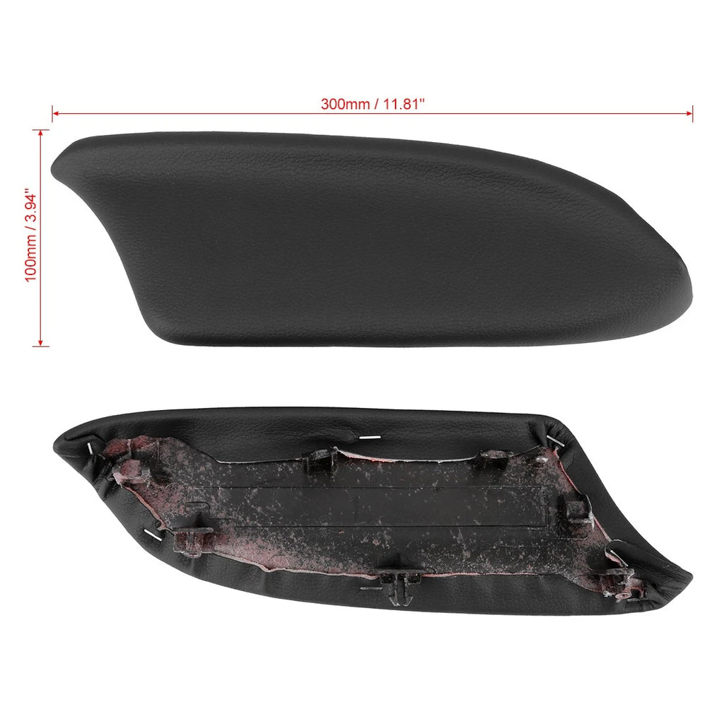 Set of 2 Front Door Panels Armrest Lid Handle Covers Black for Honda Accord (2008–2012) 752374482356
