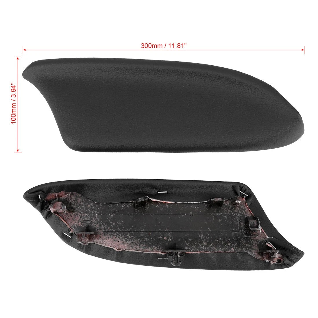 Set of 2 Front Door Panels Armrest Lid Handle Covers Black for Honda Accord (2008–2012) 752374482356