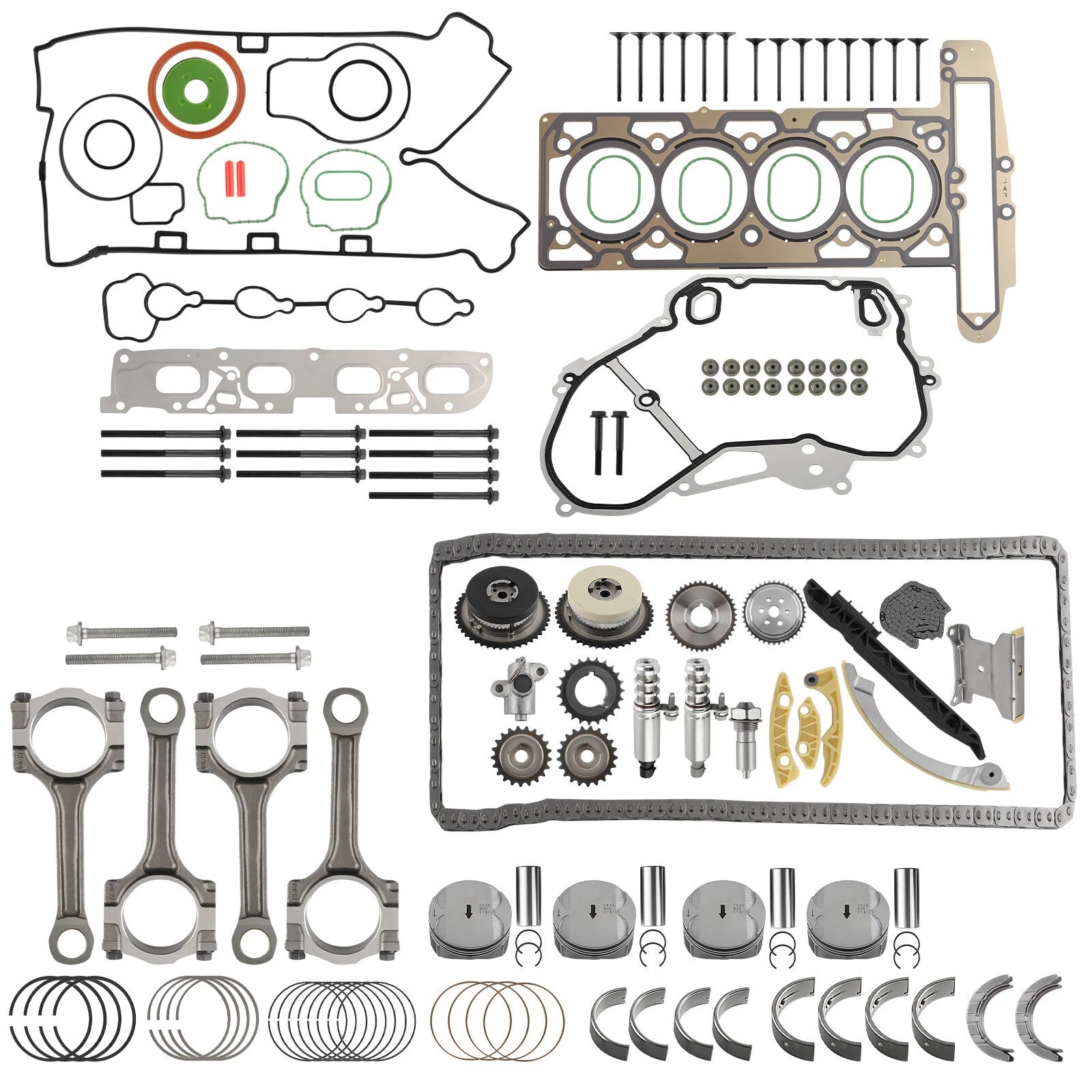 Engine Overhaul Rebuild Kit for Chevy Buick GMC 2.4L (YYYY–YYYY)