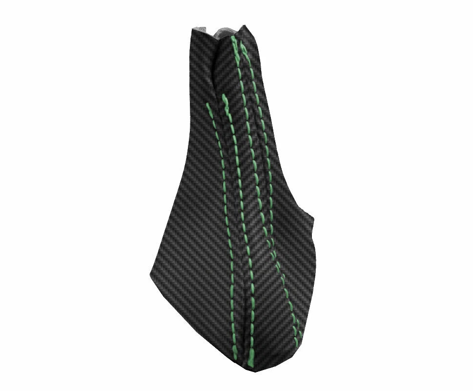 Automatic Shift Boot Cover for Volvo XC90 (2003–2014) Carbon Fiber Green Stitch