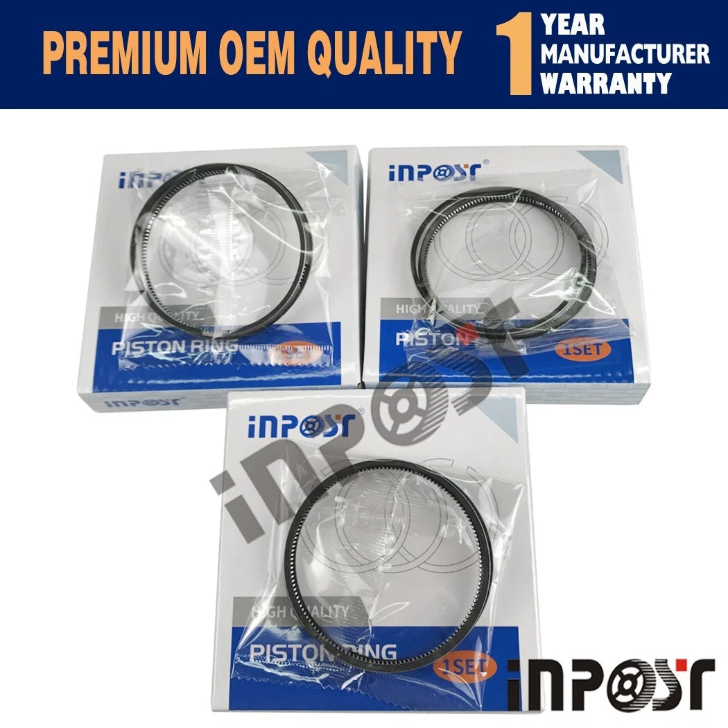 Set of 3 Piston Rings STD for Yanmar 3T72HL (72mm)