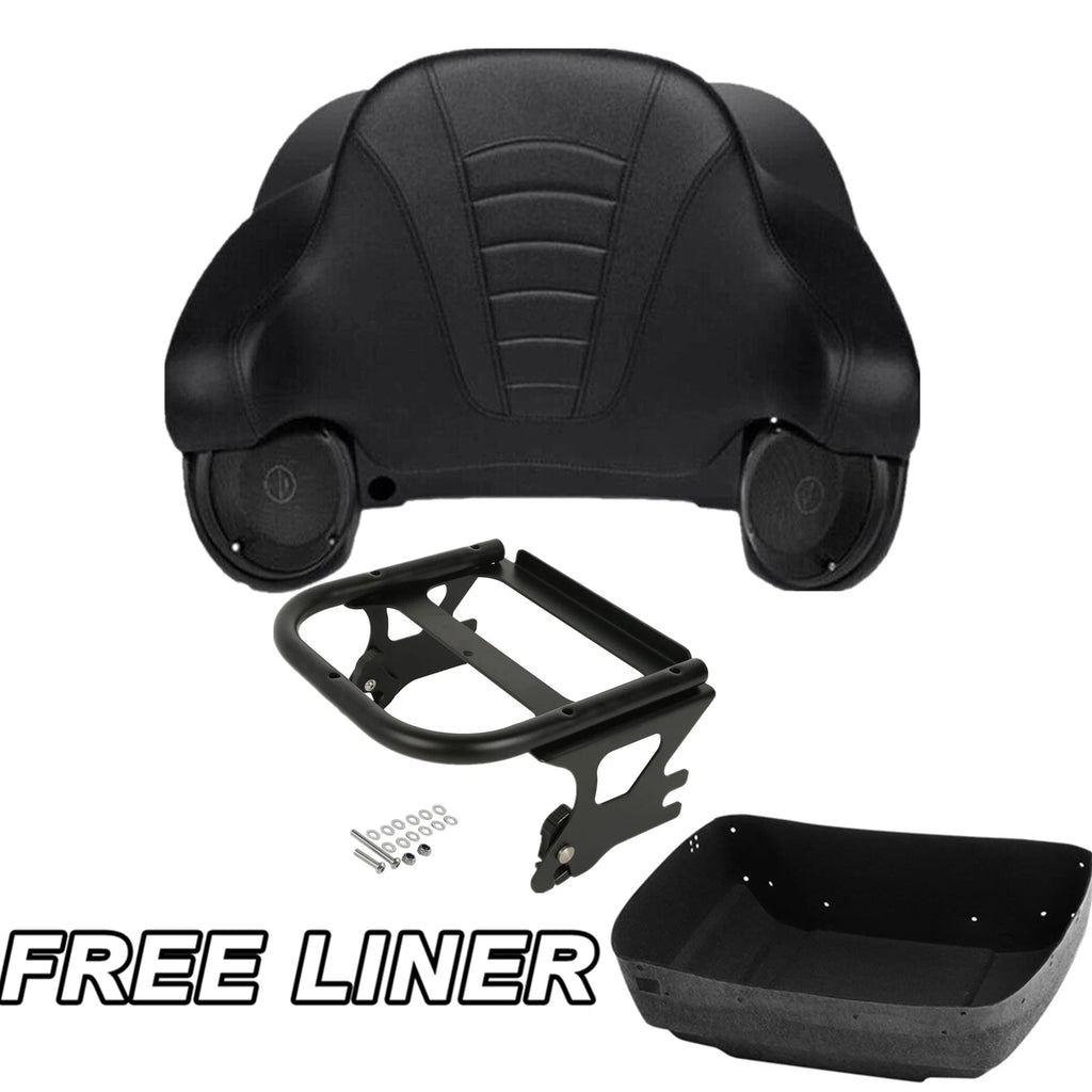 Trunk Pad Mount Rack Speakers for Harley Touring Street Glide (2009–2013)