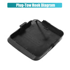 Tow Hook Cap for Toyota RAV4 (2013–2018) No. 5328642928, Unpainted Black