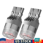 Set of 2 AUXITO 7443 7444 Red LED Bulbs for Brake Tail Stop Parking Light