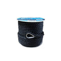 1/2" x 200' Black 3-Strand Twisted Nylon Anchor Line for Marine (4-65110)