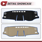 Dashboard Cover Mat for Toyota RAV4 (2019–2021) Sun Protector Black Blue