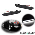 White LED Smoked Rear Bumper Side Marker Lamps for Ford Mustang (2010–2014)