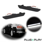 White LED Smoked Rear Bumper Side Marker Lamps for Ford Mustang (2010–2014)