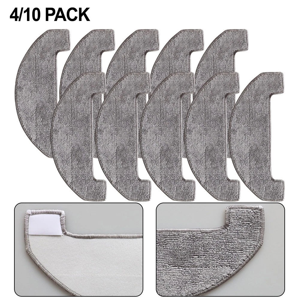 Set of 4 Microfiber Mop Pads for Midea VCR S6 Plus Robot Vacuum