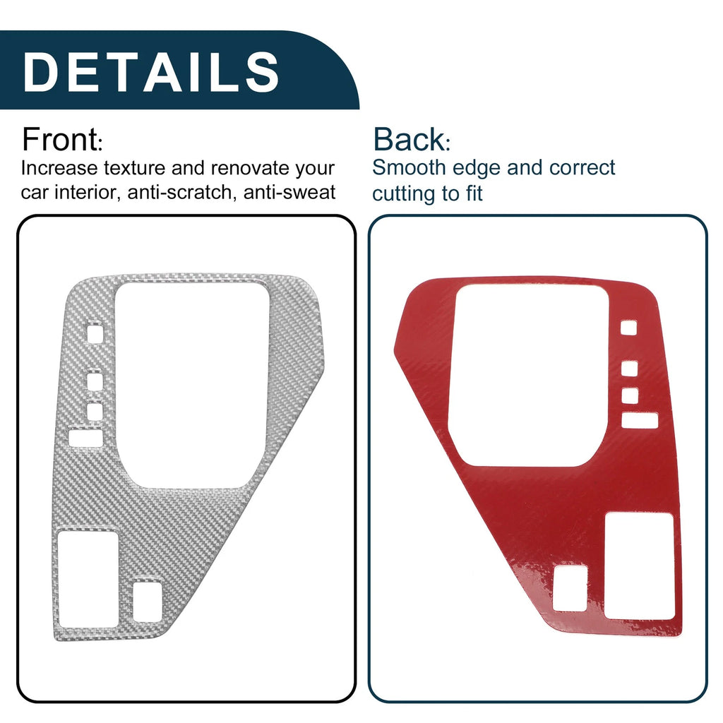 ABS Gear Shift Knob Cover Decal for Subaru Crosstrek (2024) Silver Tone