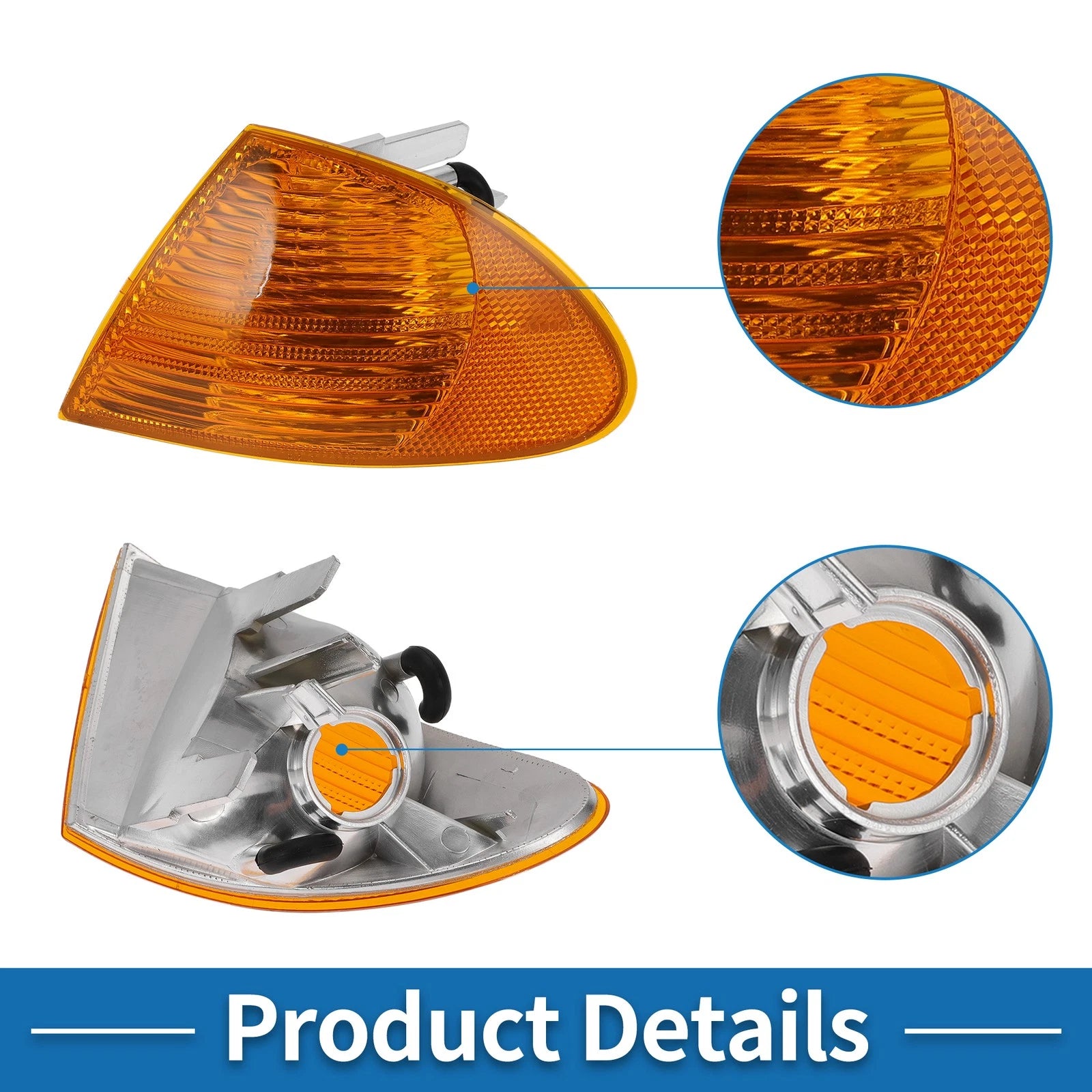 1 Pcs Left Corner Signal Light Cover for BMW 3 Series (1999–2001) No. 63136902765