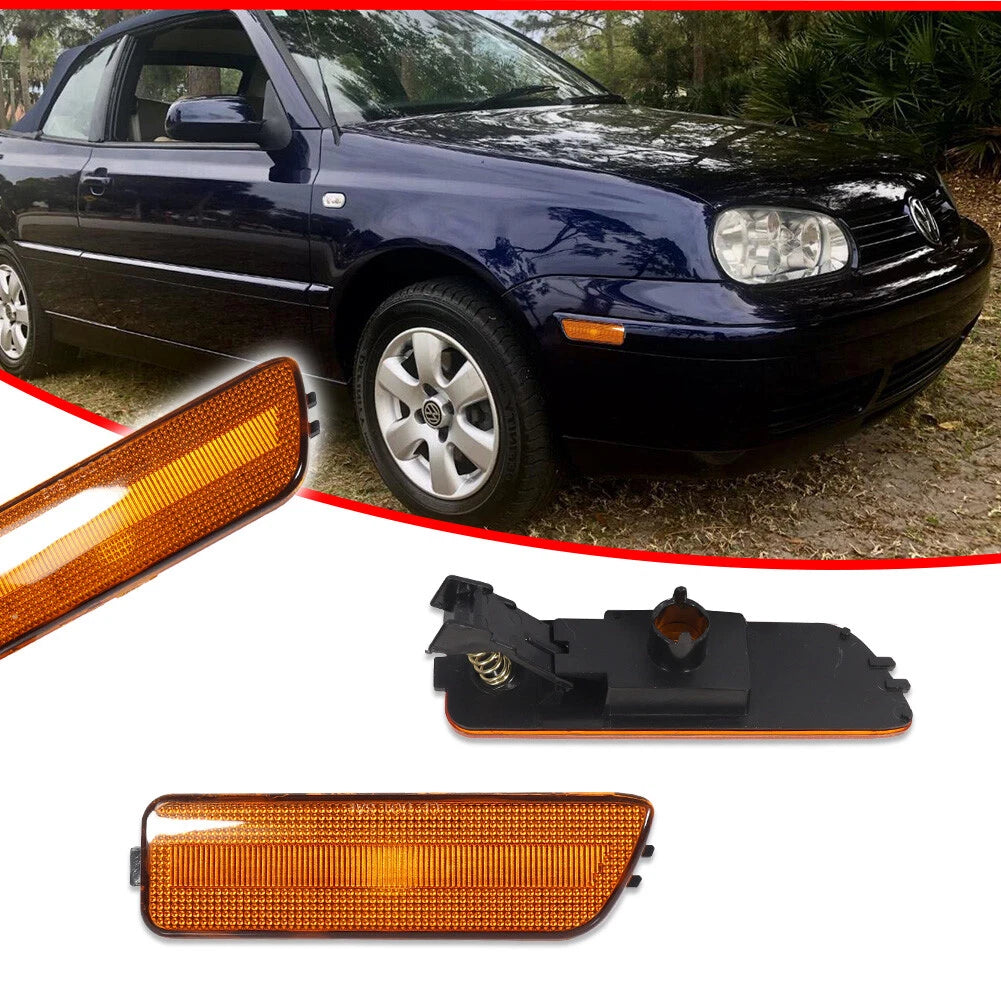 Amber Front Fender Side Marker Light Kit for VW MK4 Golf GTI Jetta