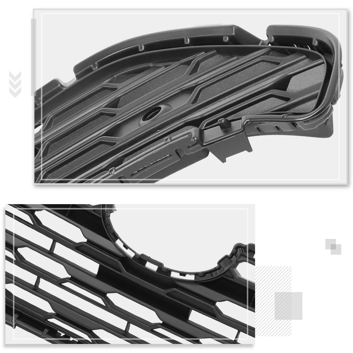 Front Upper Grille Insert w/Badge Slot for Toyota RAV4 (2019–2024)
