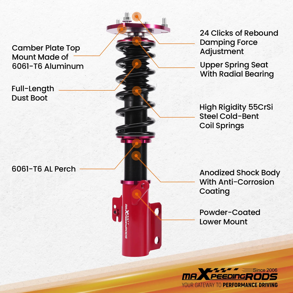 Coilover Adjustable Rear Shock Strut for Toyota Camry Lexus ES350 (2007-2011)