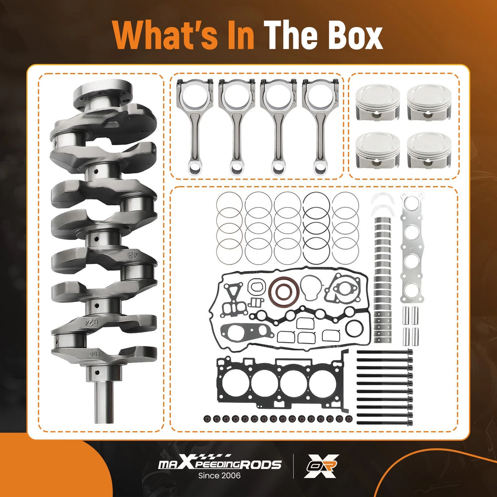 Crankshaft and 4x Connecting Rods Overhaul Kit for Hyundai KIA (2015–2020)