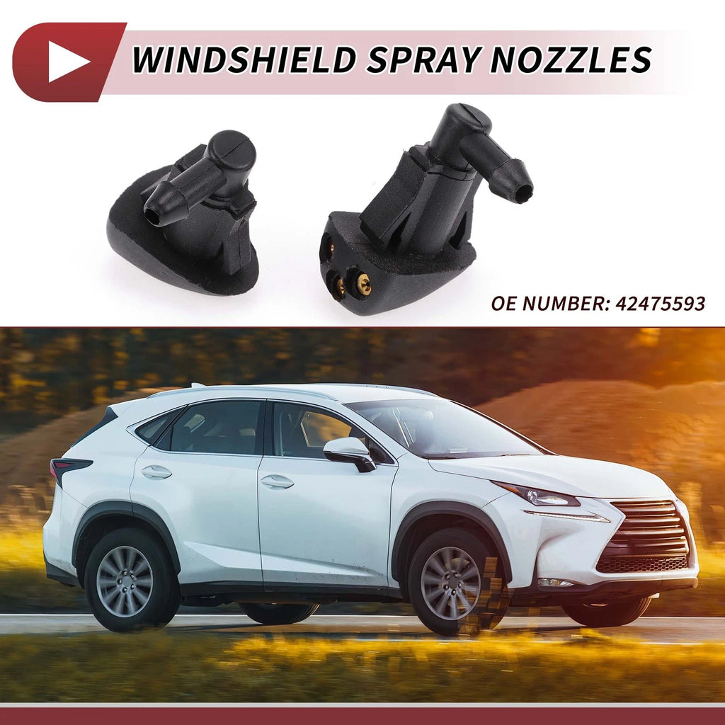 2X Front Windshield Washer Nozzle for Chevrolet Cruze (2008–2012) No.42475593