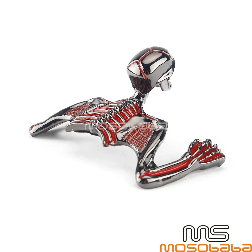4" Headlight Visor Skull Skeleton Decorative Figure for Harley