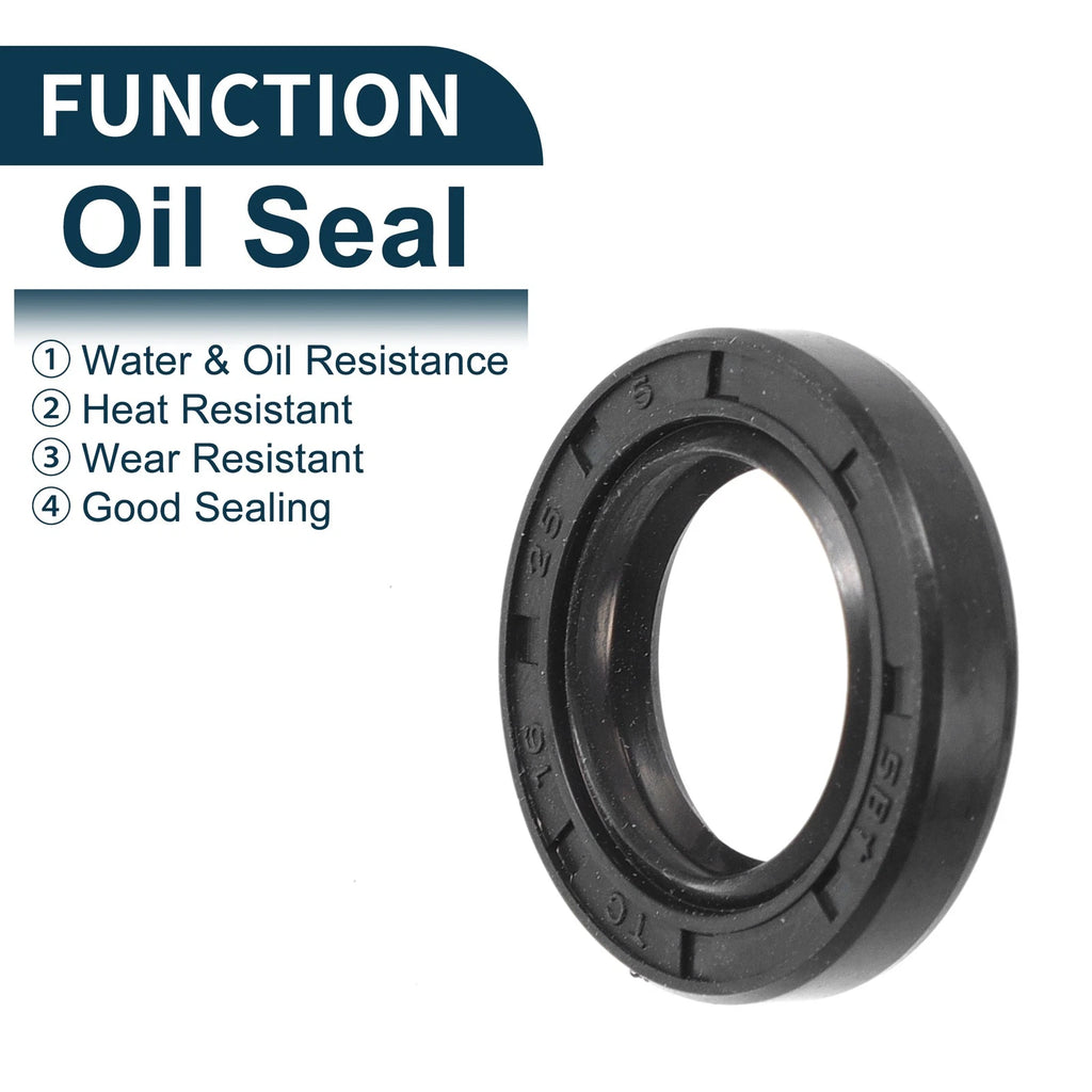 Set of 5 Oil Seal Rotary Shaft Seal NBR Rubber 16x25x5mm