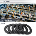 Set of 5 Oil Seal Rotary Shaft Seal Nitrile Rubber 75x110x12mm