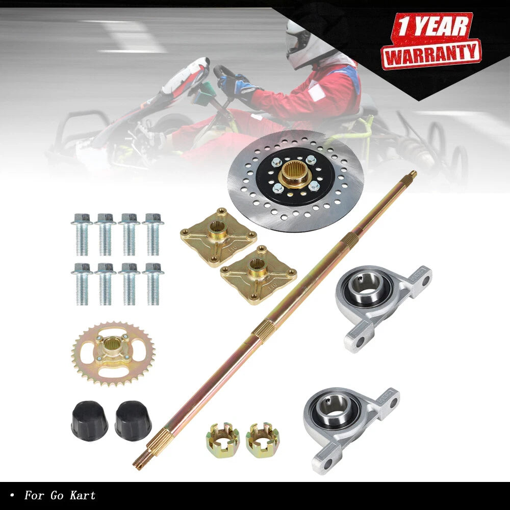 Live Rear Axle Kit for Go Kart ATV (1.2"x 32")