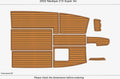 EVA Foam Teak Deck Floor Pads for Nautique 210 Super Air (2002)