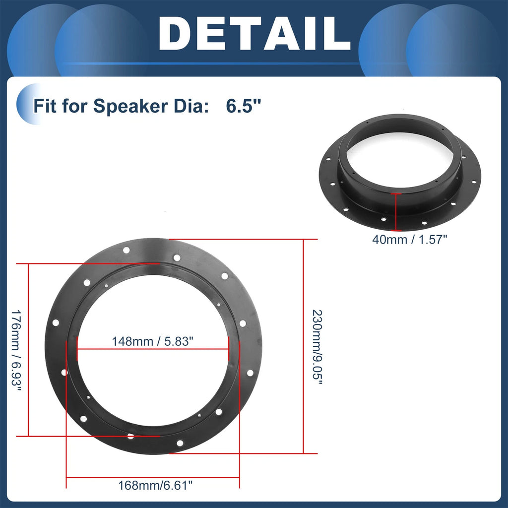 Set of 2 Speaker Spacer Rings for Volkswagen Caddy (2004–2015)