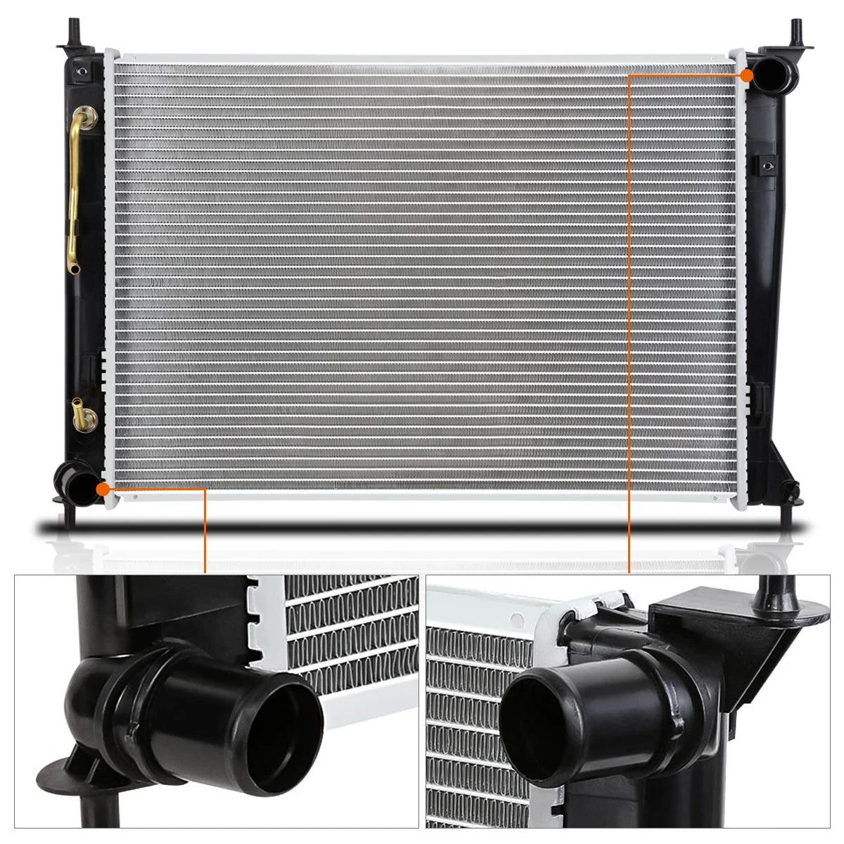 OE Aluminum Core Radiator for Kia Soul 2.0L (2010–2011) DPI-13134