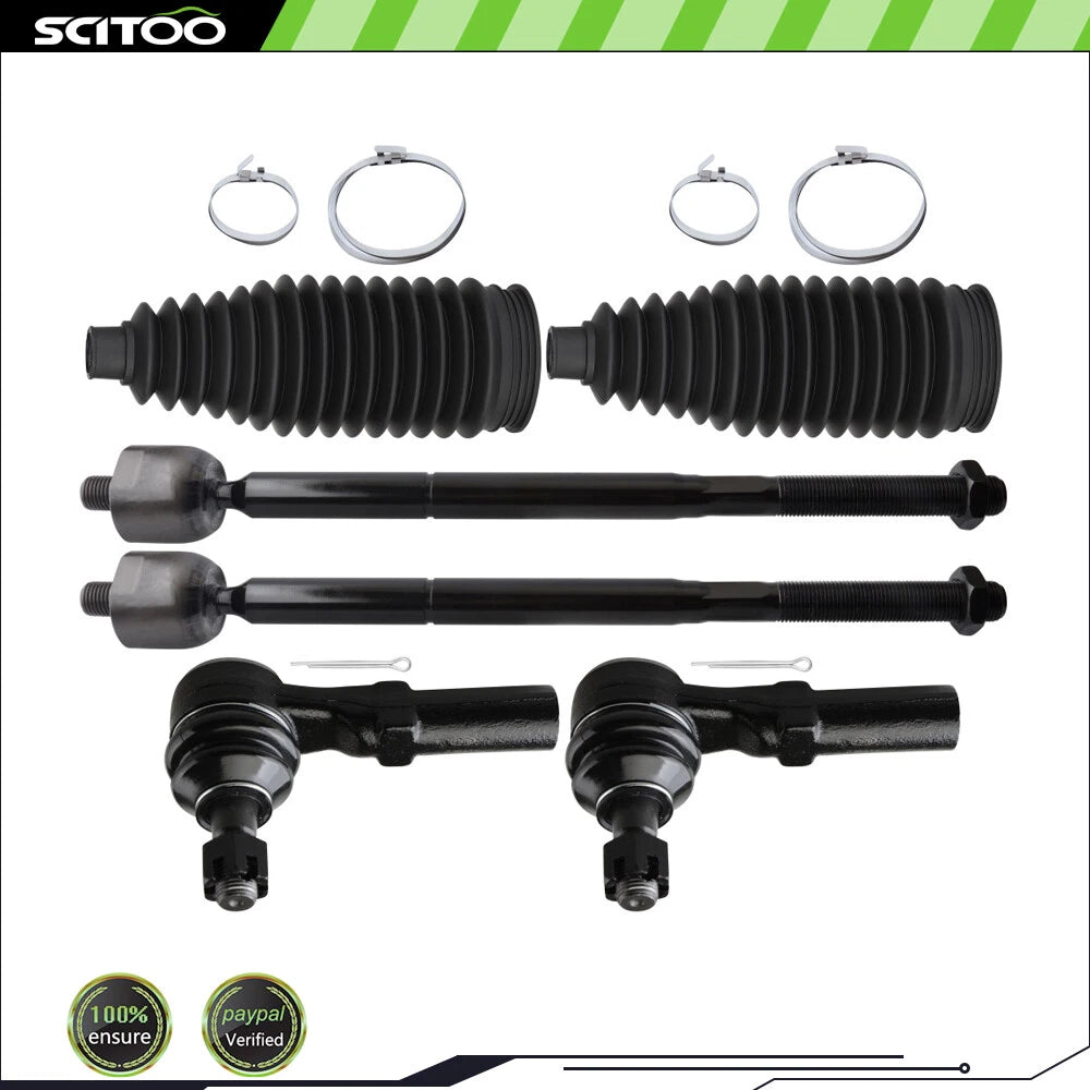 6x Front Outer Inner Tie Rod End for Dodge Challenger Charger (2011–2019)