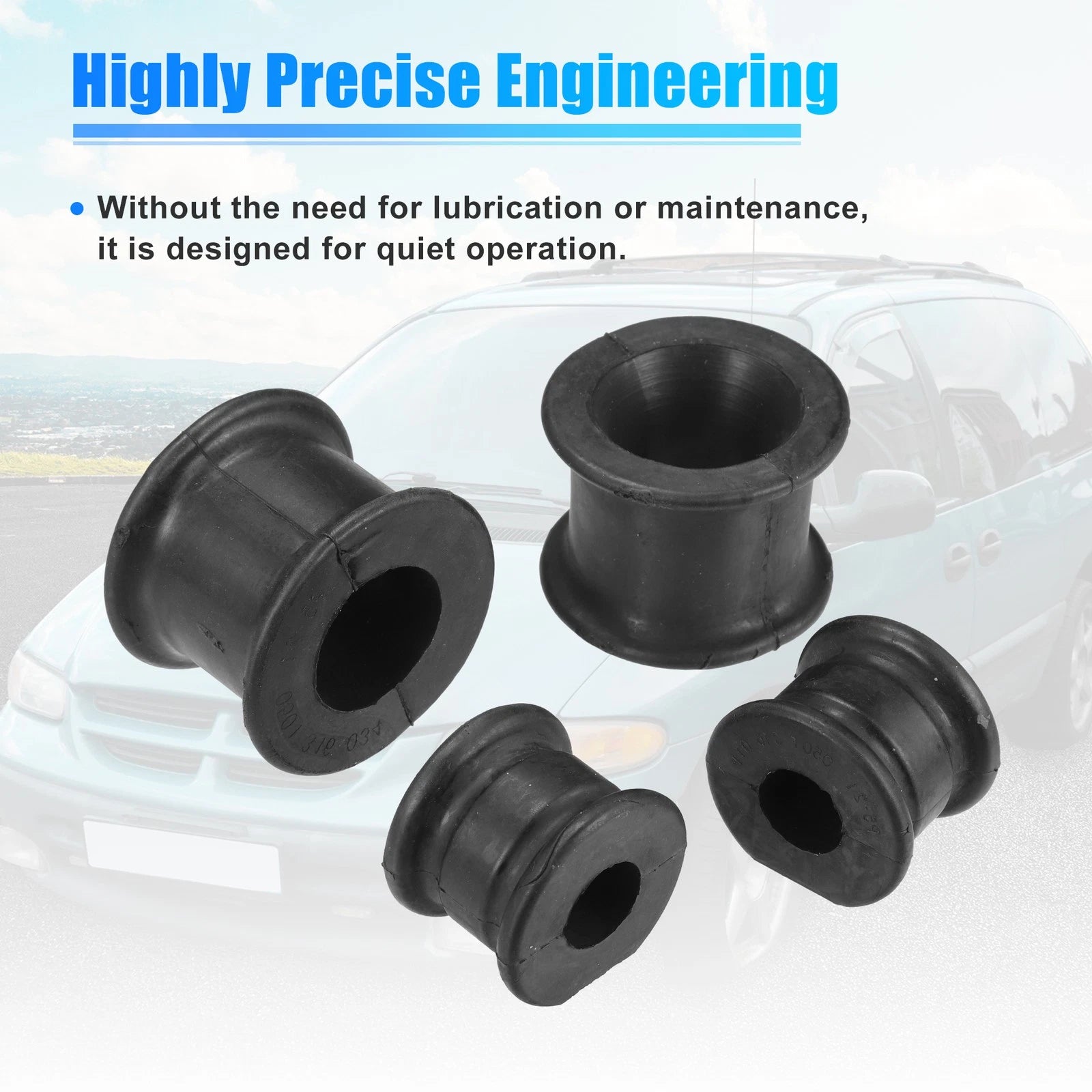 Set of 4 Suspension Stabilizer Bar Bushings No. 1633200044 for Mercedes-Benz 