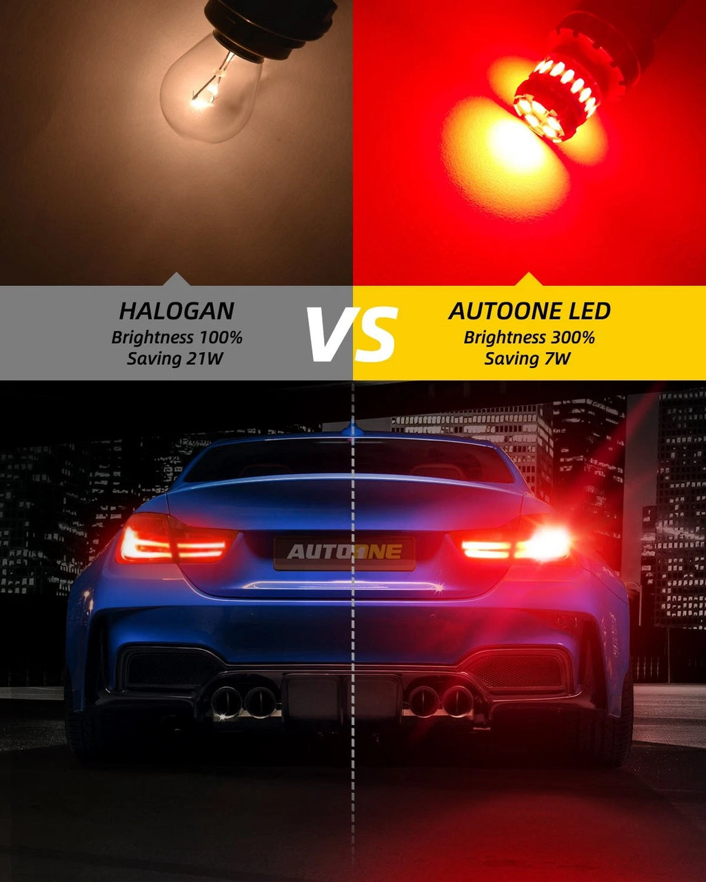 2X 1156 Red LED Brake Tail Parking Stop Light Bulbs for Autoone (2015–2023)