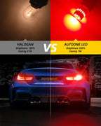 2X 1156 Red LED Brake Tail Parking Stop Light Bulbs for Autoone (2015–2023)