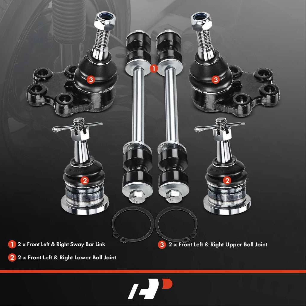 6X Front Sway Bar Link & Ball Joint for Chevy Silverado 1500 (1999–2006)